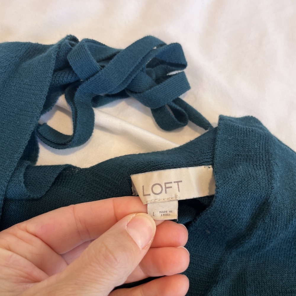 LOFT Lot If 3 Sweaters Women's Size Large Solid Colors - Picture 5 of 16